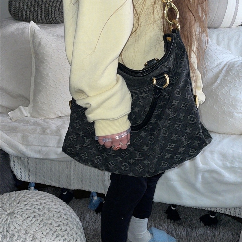 Louis Vuitton Black Monogram Denim GM Neo Cabby Bag - Picture 9 of 12